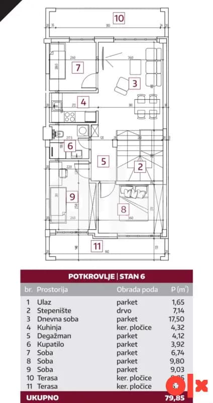 Luksuzni stanovi u Novom Sadu, 80m2, novogradnja 3