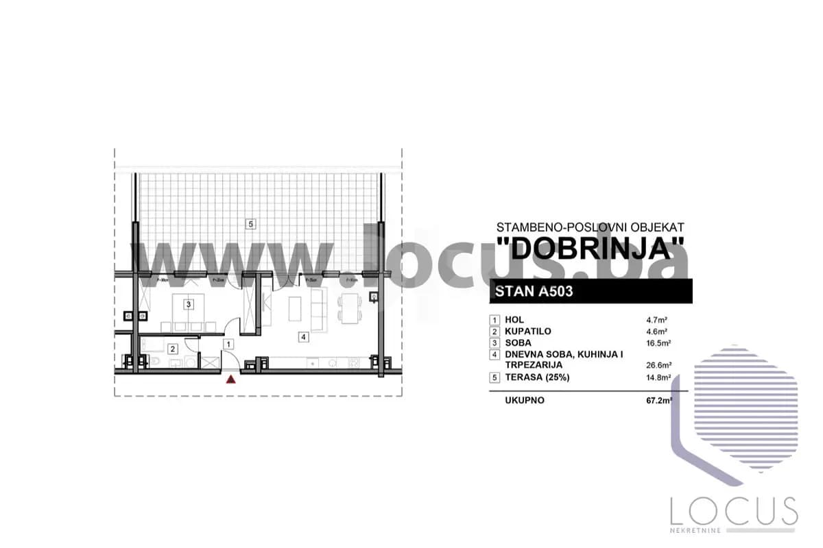 LOCUS prodaje: NOVOGRADNJA!!! Dvosobni stanovi, Dobrinja 4