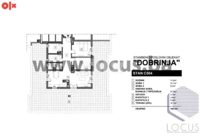 LOCUS prodaje: Trosoban stan, Braće Mulić, Dobrinja 13