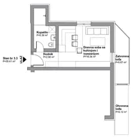 Ekskluzivno garsonjera 35,97 m2 URBAN u srcu - Tuzle 4