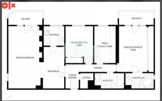 Stan Istočno Sarajevo Dobrinja I 93 m2 luksuzno opremljen 2