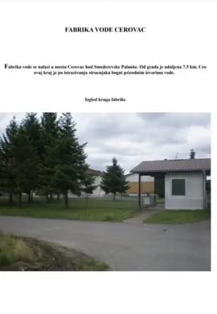Fabrika vode Cerovac-Smederevska Palanka Fabrika vode Cerovac-Smederevska Palanka